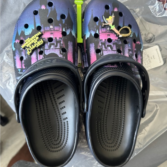 Disney Parks Tinker Bell Wonderful World of Disney 100th Crocs Purple 10M/12W - Picture 2 of 12